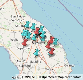 Mappa Via Lizzanello, 73023 Merine LE, Italia (9.7285)