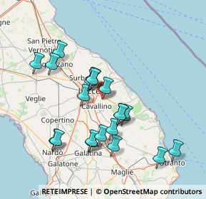 Mappa Via Lizzanello, 73023 Merine LE, Italia (15.4915)