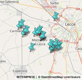 Mappa Via Alcide de Gasperi, 73047 Monteroni di Lecce LE, Italia (2.8385)