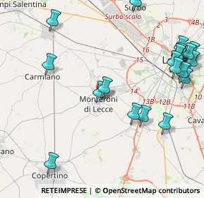 Mappa Via Alcide de Gasperi, 73047 Monteroni di Lecce LE, Italia (5.7815)