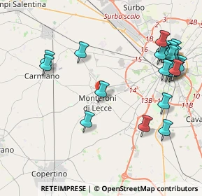Mappa Via Alcide de Gasperi, 73047 Monteroni di Lecce LE, Italia (5.2675)
