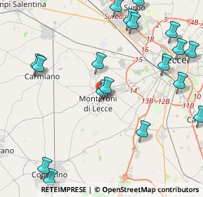 Mappa Via Alcide de Gasperi, 73047 Monteroni di Lecce LE, Italia (6.057)