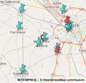 Mappa Via Alcide de Gasperi, 73047 Monteroni di Lecce LE, Italia (4.68)