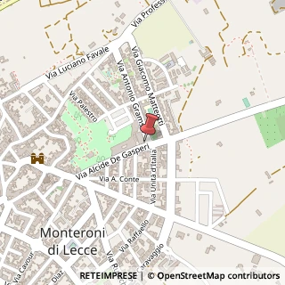 Mappa Via Alcide De Gasperi, 115, 73047 Monteroni di Lecce, Lecce (Puglia)