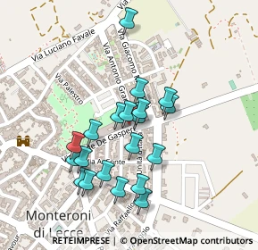 Mappa Via Alcide de Gasperi, 73047 Monteroni di Lecce LE, Italia (0.2155)