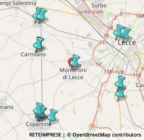 Mappa Piazzeta Ignazio Falconieri, 73047 Monteroni di Lecce LE, Italia (5.98357)