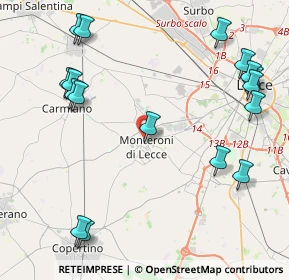 Mappa Piazzeta Ignazio Falconieri, 73047 Monteroni di Lecce LE, Italia (5.75235)
