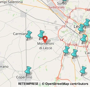 Mappa Piazzeta Ignazio Falconieri, 73047 Monteroni di Lecce LE, Italia (6.34909)