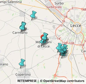 Mappa Piazzeta Ignazio Falconieri, 73047 Monteroni di Lecce LE, Italia (3.63313)