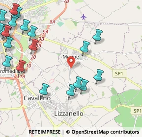 Mappa Di lizzanello, 73023 Merine LE, Italia (3.19)