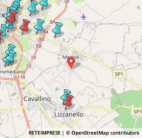 Mappa Via Molise, 73023 Merine LE, Italia (3.922)
