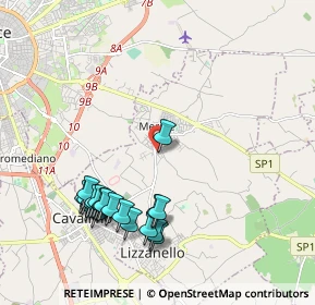 Mappa Di lizzanello, 73023 Merine LE, Italia (2.3805)