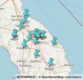 Mappa Di lizzanello, 73023 Merine LE, Italia (13.63933)