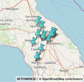 Mappa Via A. Pacinotti, 73047 Monteroni di Lecce LE, Italia (8.46857)