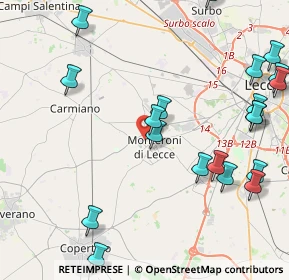 Mappa Via A. Pacinotti, 73047 Monteroni di Lecce LE, Italia (5.779)