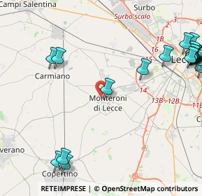 Mappa Via A. Pacinotti, 73047 Monteroni di Lecce LE, Italia (6.777)