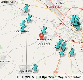Mappa Via A. Pacinotti, 73047 Monteroni di Lecce LE, Italia (5.843)