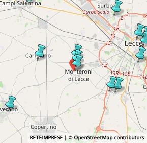 Mappa Via A. Pacinotti, 73047 Monteroni di Lecce LE, Italia (5.95857)