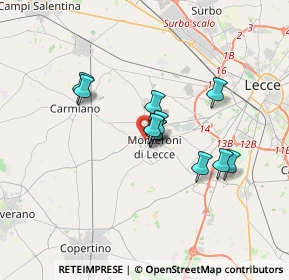 Mappa Via A. Pacinotti, 73047 Monteroni di Lecce LE, Italia (2.75182)