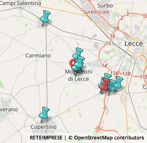 Mappa Via A. Pacinotti, 73047 Monteroni di Lecce LE, Italia (3.44545)