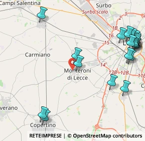 Mappa Via A. Pacinotti, 73047 Monteroni di Lecce LE, Italia (6.2895)