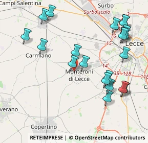 Mappa Via A. Pacinotti, 73047 Monteroni di Lecce LE, Italia (5.061)
