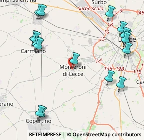 Mappa Piazza Italia, 73047 Monteroni di Lecce LE, Italia (5.81882)