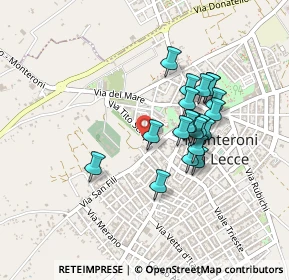 Mappa Via Tito Schipa, 73047 Monteroni di Lecce LE, Italia (0.3915)