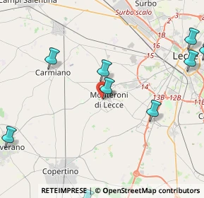 Mappa Via Tito Schipa, 73047 Monteroni di Lecce LE, Italia (6.55909)