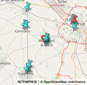 Mappa Via Tito Schipa, 73047 Monteroni di Lecce LE, Italia (4.47571)