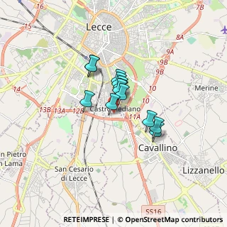 Mappa Via Varrone, 73020 Lecce LE, Italia (1.09385)
