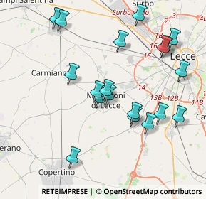 Mappa Via Vittorio Emanuele II, 73047 Monteroni di Lecce LE, Italia (4.36158)