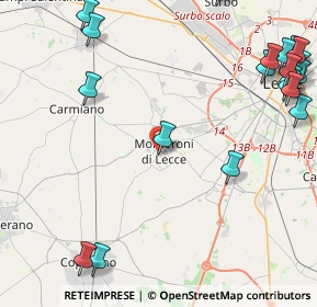 Mappa Via Principe di Piemonte, 73047 Monteroni di Lecce LE, Italia (6.855)