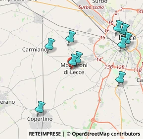 Mappa Via Principe di Piemonte, 73047 Monteroni di Lecce LE, Italia (4.77455)