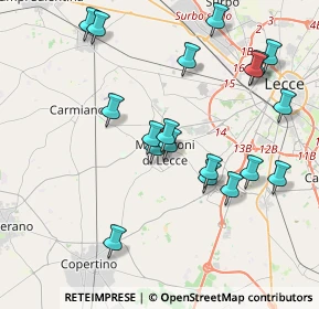 Mappa Via Principe di Piemonte, 73047 Monteroni di Lecce LE, Italia (4.38211)