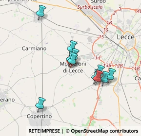 Mappa Via Regina Elena, 73047 Monteroni di Lecce LE, Italia (3.23455)
