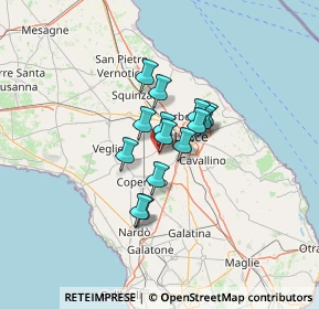 Mappa Via Dante Alighieri, 73047 Monteroni di Lecce LE, Italia (8.48286)