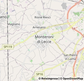 Mappa 73047 Monteroni di Lecce LE, Italia (1.753)