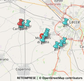 Mappa 73047 Monteroni di Lecce LE, Italia (3.43091)