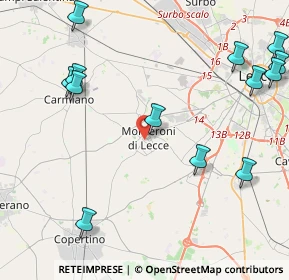 Mappa 73047 Monteroni di Lecce LE, Italia (5.96385)