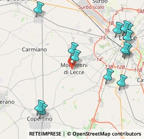 Mappa 73047 Monteroni di Lecce LE, Italia (5.61231)