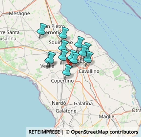 Mappa 73047 Monteroni di Lecce LE, Italia (8.17077)
