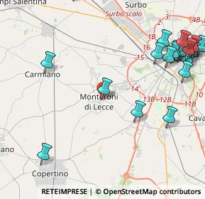 Mappa Via XXI Aprile, 73047 Monteroni di Lecce LE, Italia (6.3495)