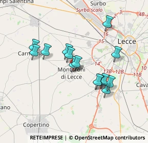 Mappa Via XXI Aprile, 73047 Monteroni di Lecce LE, Italia (3.34857)