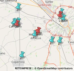 Mappa Via XXI Aprile, 73047 Monteroni di Lecce LE, Italia (5.04643)