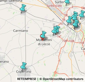 Mappa Via Spacciante, 73047 Monteroni di Lecce LE, Italia (5.8475)