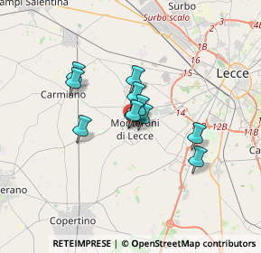 Mappa Via Spacciante, 73047 Monteroni di Lecce LE, Italia (2.38636)