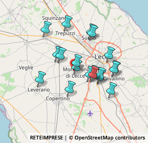 Mappa Via Spacciante, 73047 Monteroni di Lecce LE, Italia (6.36053)