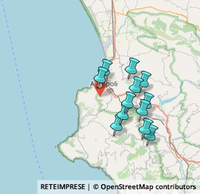 Mappa Via Piano delle Pere, 84043 Agropoli SA, Italia (6.44167)