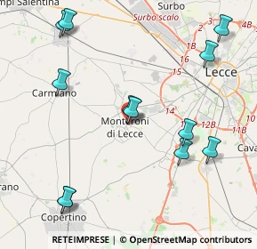 Mappa Via Sabato V., 73047 Monteroni di Lecce LE, Italia (5.18667)